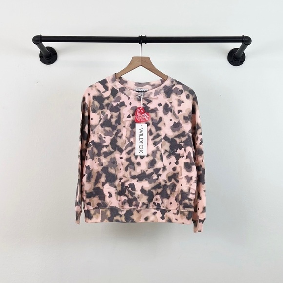 NWT Wildfox Sommers Crewneck Pullover Sweatshirt in Tortoise Shell - Picture 4 of 7